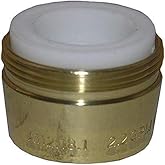 LASCO 09-1973 Dual Thread Faucet Aerator, Standard Male and Female Adapter, Polished Brass