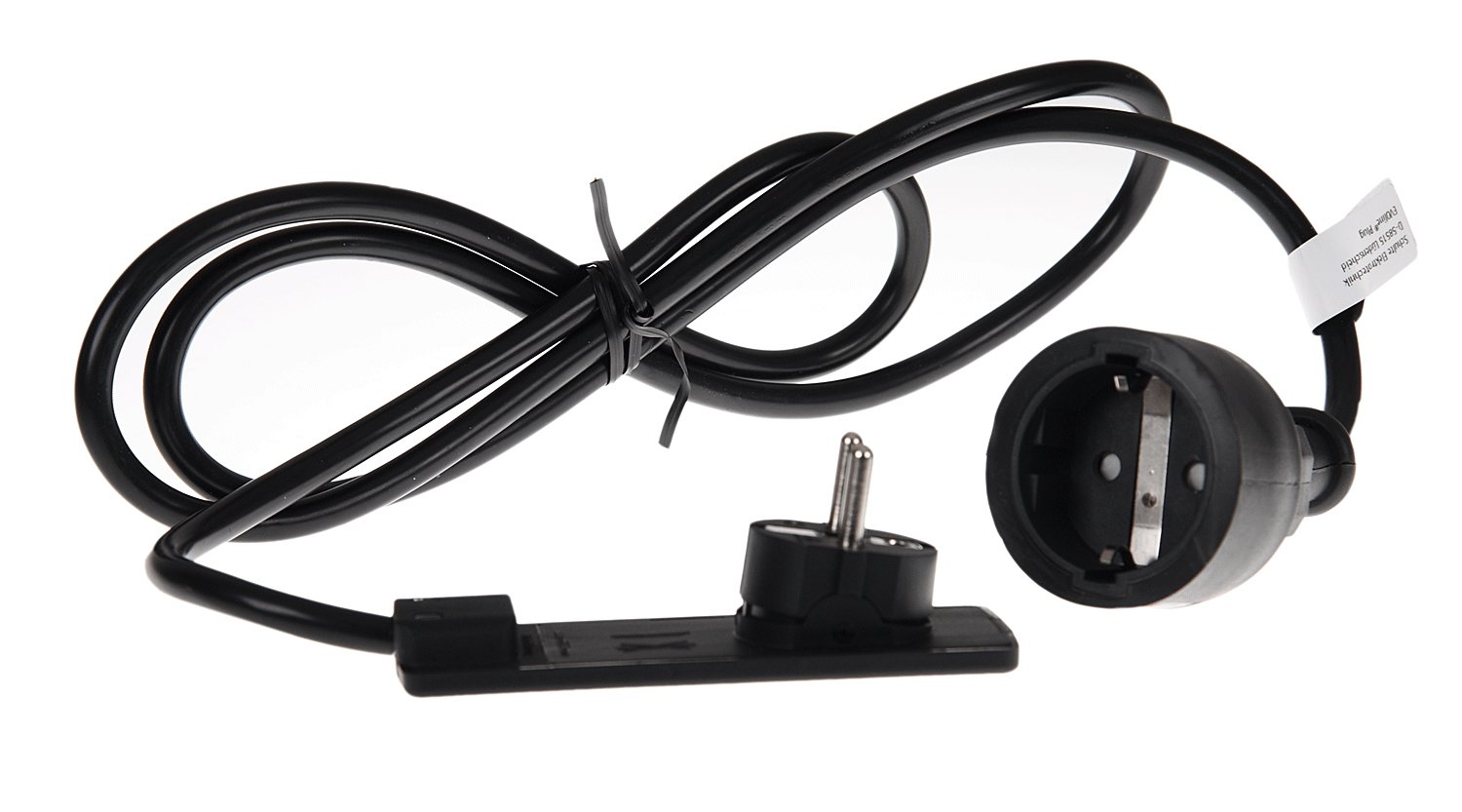 Extension Lead with Flat Plug 1.5 m Black