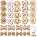 Whaline Natural Handmade Burlap Flowers Including Vintage Burlap Rose Flowers, Jute Twine Burlap Flowers, Burlap Flowers, Burlap Bowknot, 7 Styles for DIY Craft and Wedding Party Decoration (28 Pcs)