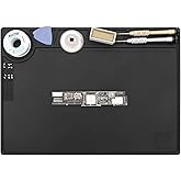 HTM-201 Black Silicone Repair Mat Heat Resistant Electronic Repair Mat for Soldering, Electronics, Computer Repair Etc