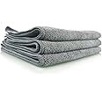 Chemical Guys MIC35203 Workhorse Professional Grade Microfiber Towel, Gray (Safe for Car Wash, Home Cleaning & Pet Drying Cloths) 16" x 16", Pack of 3