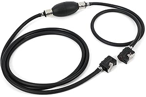 AMYBEST 5/16" 8mm Fuel Line Assembly, 10 FT Marine Outboard Boat Motor RVs Fuel Gas Line Hose Kit with Primer Bulb, Steel Hose Clamps and Connector, Compatible with Yamaha Outboard Motors (5/16" 8mm)