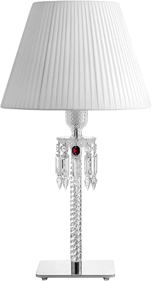 Amazon バカラトーチランプデスクwithホワイトshade バカラ Baccart ランプシェード