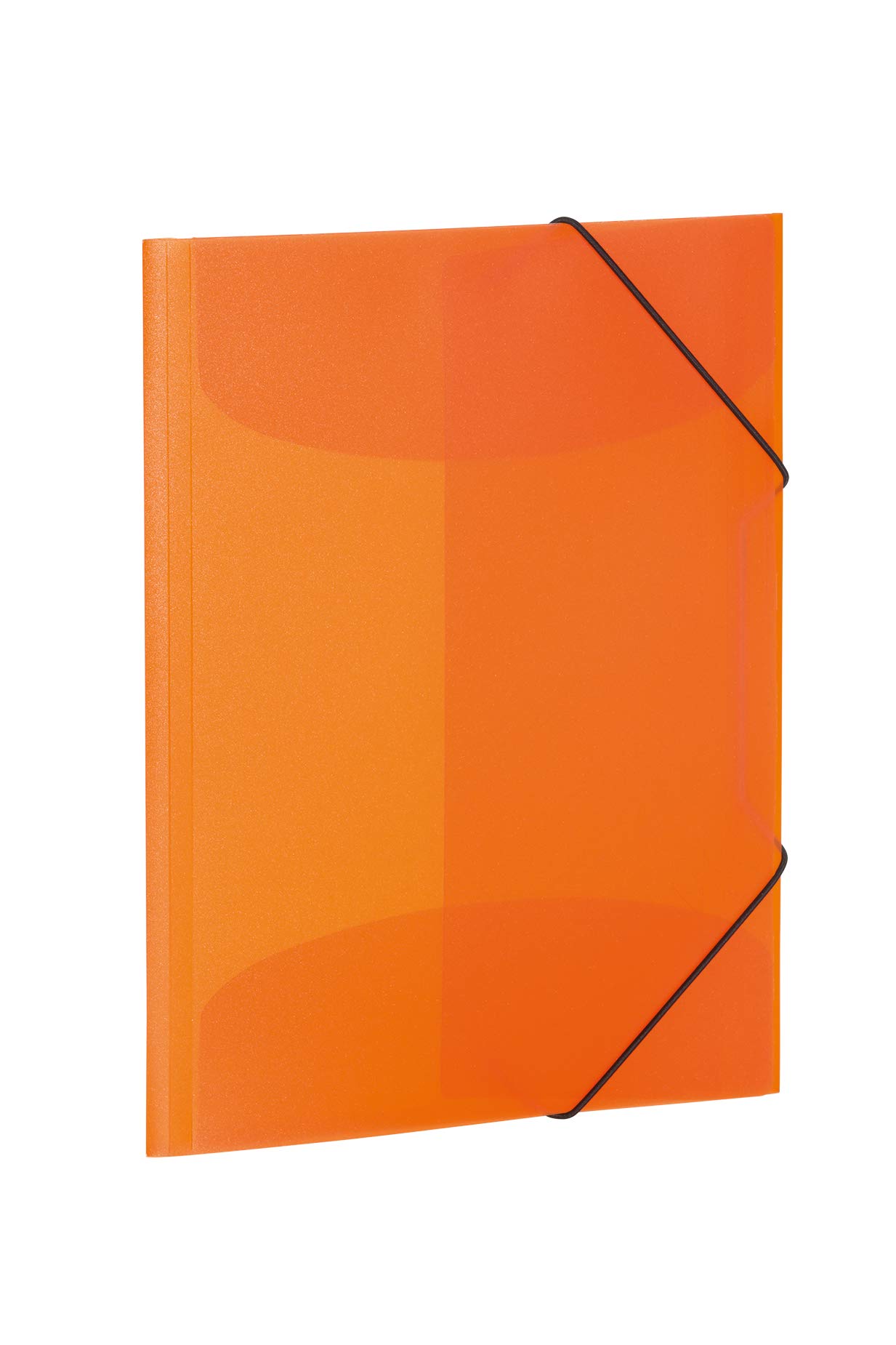 HERMA Elastic Folder Translucent in Orange, A4, Sturdy Plastic, with 3 Inner Flaps, 1 Span Folder
