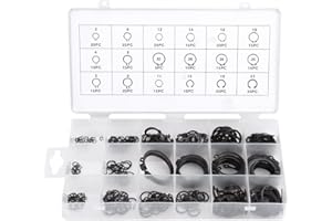 300Pcs E-Clip Replacement Set External Retaining Assortment, 2mm to 32mm, E Clip Assortment Kit External Retaining Assortment