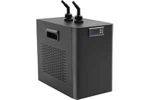 MARSYYDS Aquarium Chiller, 110V 270W Aquarium Cooler Water Chiller 160L 1/10HP Fish Tank Hydroponic Cold Plunge with Compressor Refrigeration for Families Aquariums Seafood Markets & Hotels
