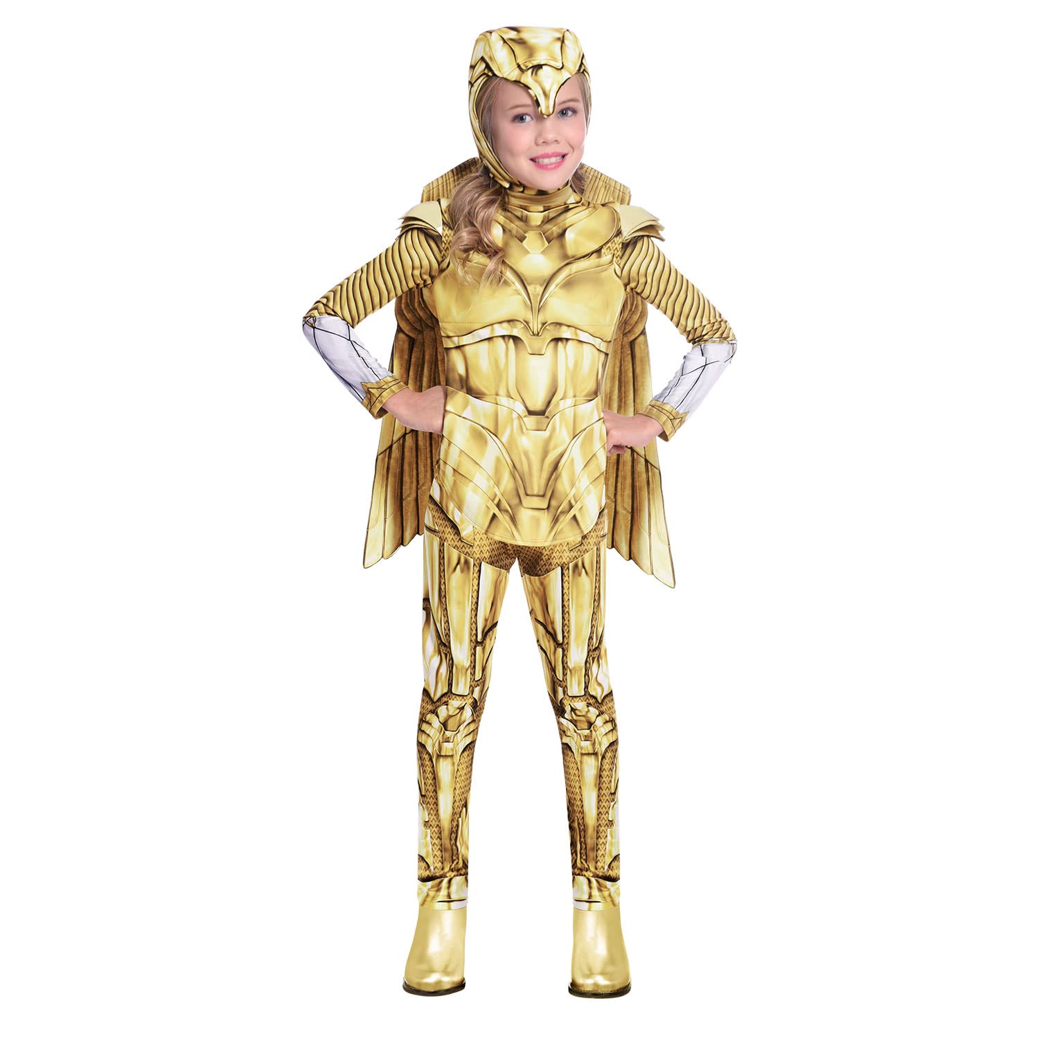 Amscan 9906679 - Kids Official Warner Bros Wonder Woman Gold Girls Fancy Dress Costume Age: 10-12 Yrs