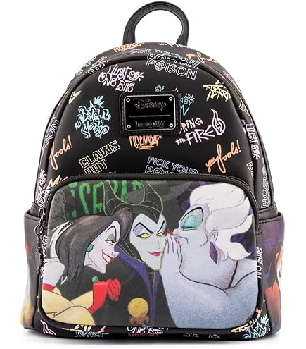 Amazon.com | Loungefly Mini Backpack, Disney Villains, Snow White and the Seven Dwarfs Evil Queen