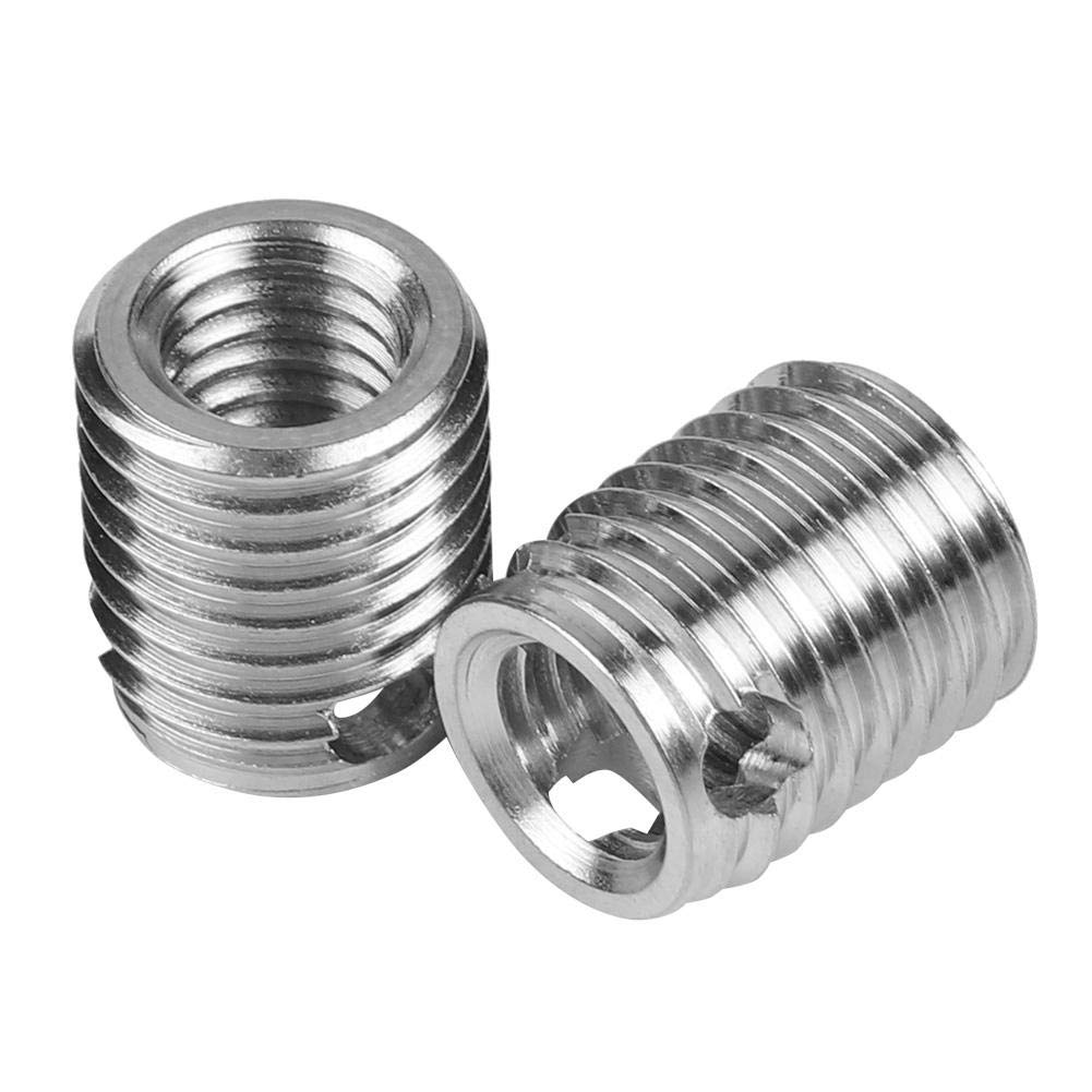 self tapping insert+ Akozon Thread Repair Insert, 10pcs 308 Type 3-hole SUS303 Stainless Steel Self-tapping Screw Thread Inserts (#4)