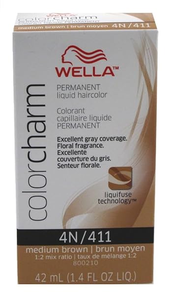 Buy Wella Colorcharm Liquid 0411 4n Medium Brown Hair Color With