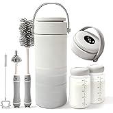 Portable Breast Milk Cooler – HOKORIIKU 22oz Breastmilk Chiller with Temp Display, 360° Total Cooling Keeps Fresh 24H, Large-Capacity for Travel/Outdoor, Set Includes + Brush 2 Milk Bottles