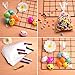Hotop 200 Pieces 10 by 6 Inches Clear Cellophane Treat Bags Flat Candy Bags with 210 Pieces 7 Colors Twist Ties for Bakery, Cookie Candy and Dessert
