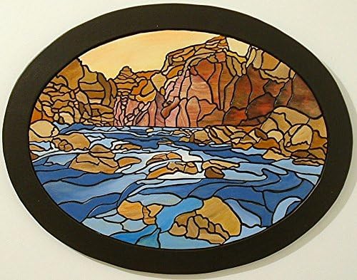 Abstract Southwest Canyon Lands Wood Wall Art. Wall Hanging