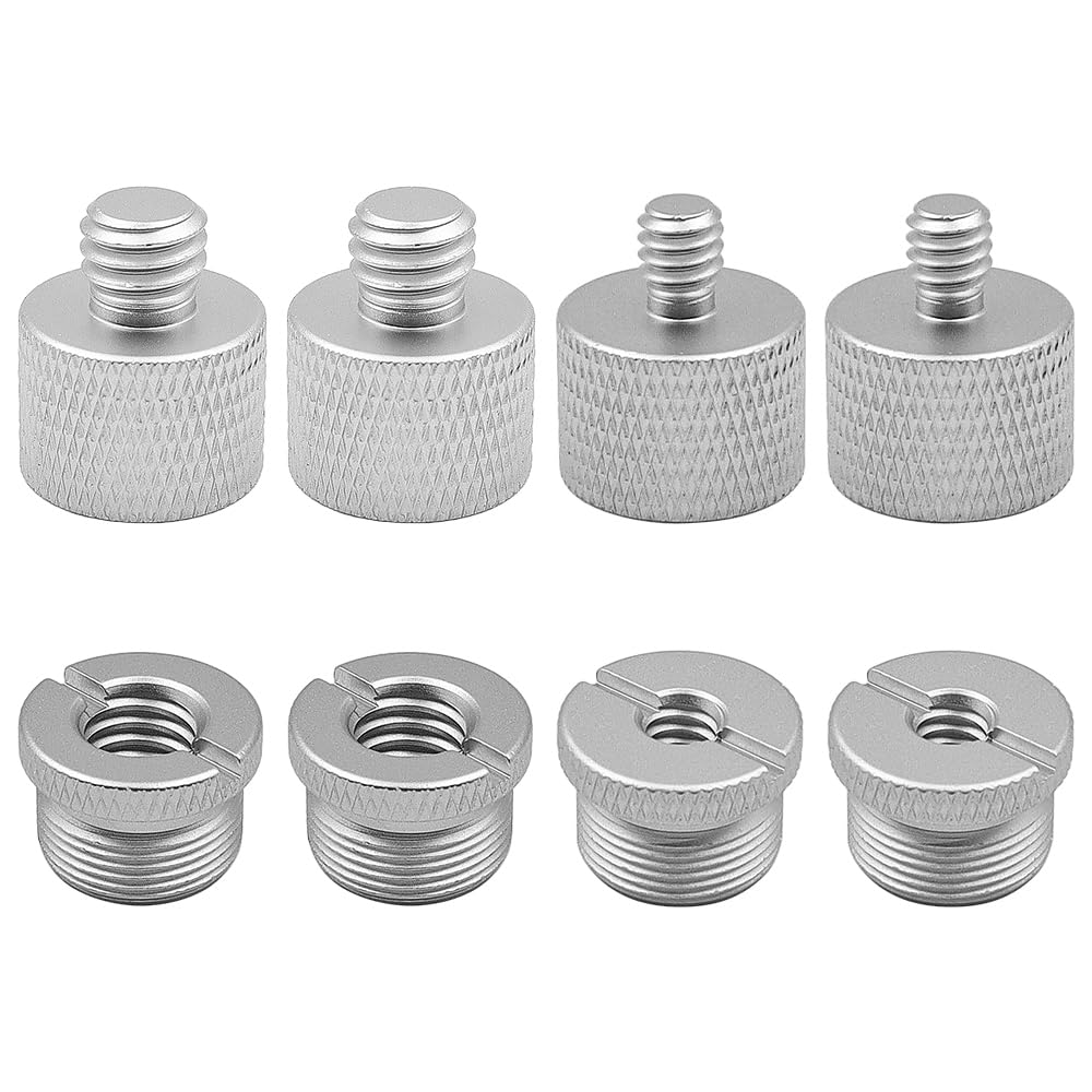 Tiardey 8pcs Microphone Tripod Adapter Kit,Screw Thread Adapter Tripod Screw Adapter for Camera Monitor Microphone Stand