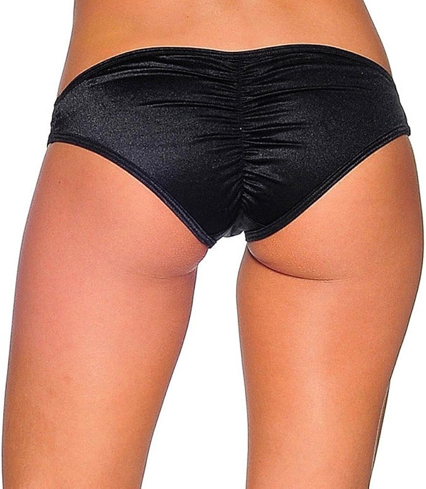 BODYZONE Women's Scrunch Hip Half Back, Black, One Size: Hipster Panties: Clothing