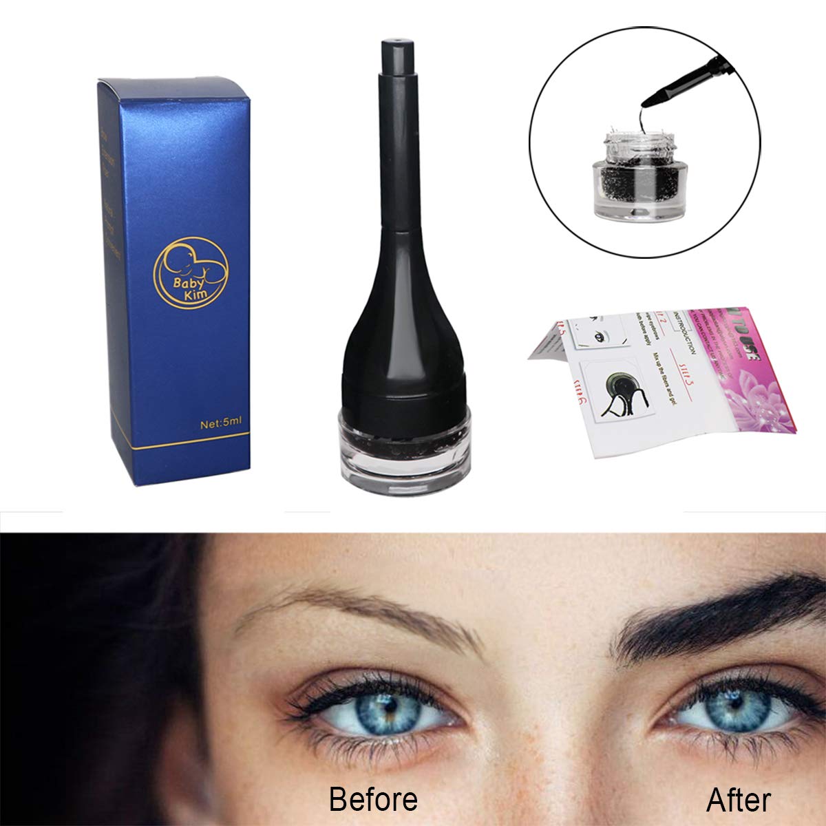Galleon Eyebrow Extensions Waterproof Instant Eyebrow Hair