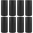 BOSMIOW 8Pcs 100ml Black Kraft Paperboard Tubes with Lids,Empty Round Cardboard Jars,Essential Oil Packaging Bottle,Kraft Paper Containers for Pencils,Tea,Coffee Cosmetic,DIY Crafts,Gift Packaging