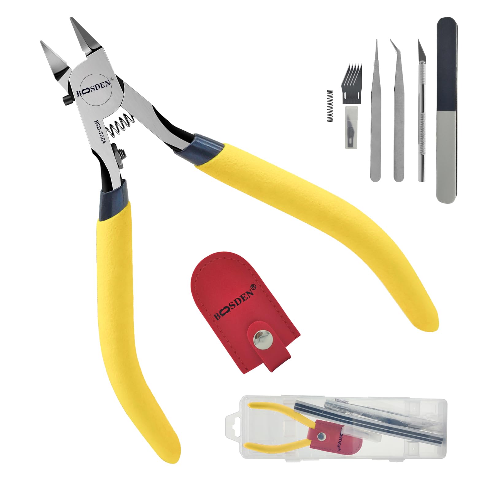 BOOSDEN Gundam Modell Werkzeug Kit, Modellzange 9pcs Set, Hobby Building Tool Set, Modeler Basic Tools Bastelset für Basic Modellbau, Reparatur und Fixierung