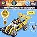 4 in 1 electric race car building set, 216 pieces kids DIY...