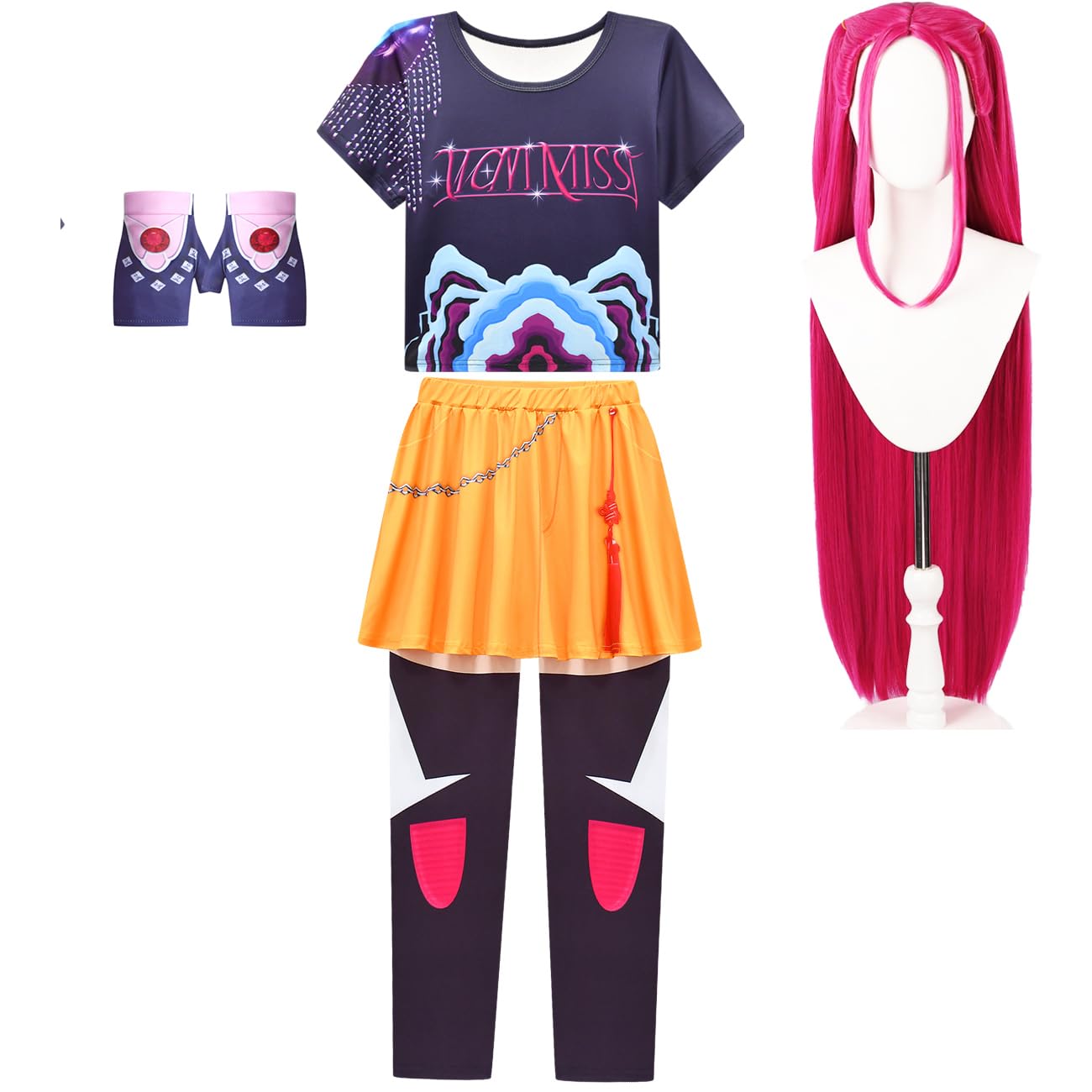 Photo 1 of Kids Girls Pop Singer Outfits Party Performance Clothes Skirts Sets