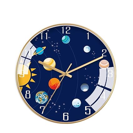 Amazon Com Viqie Cartoon Clock Mute Wall Clock Family Girl
