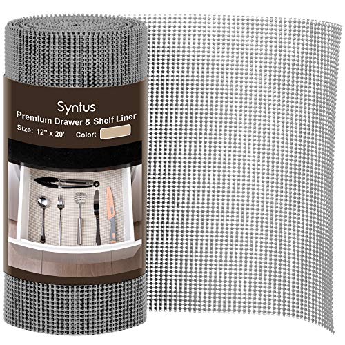 Syntus Drawer and Shelf Liner, 12 Inch x 20 Feet NonAdhesive Durable