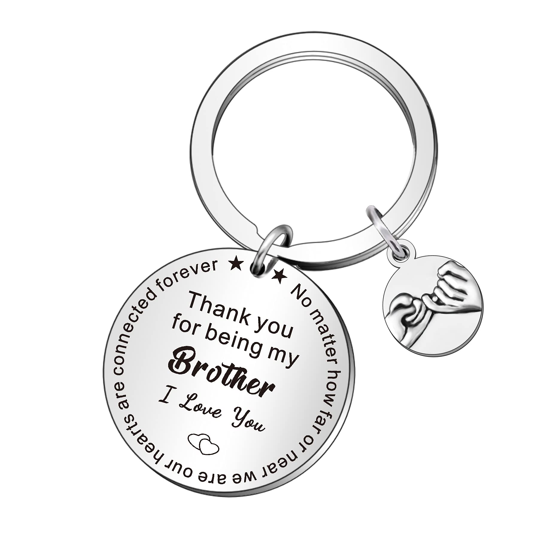 WTOPP Brother Gifts Brother keyring Birthday gifts Thank You for Being My Brother Gifts