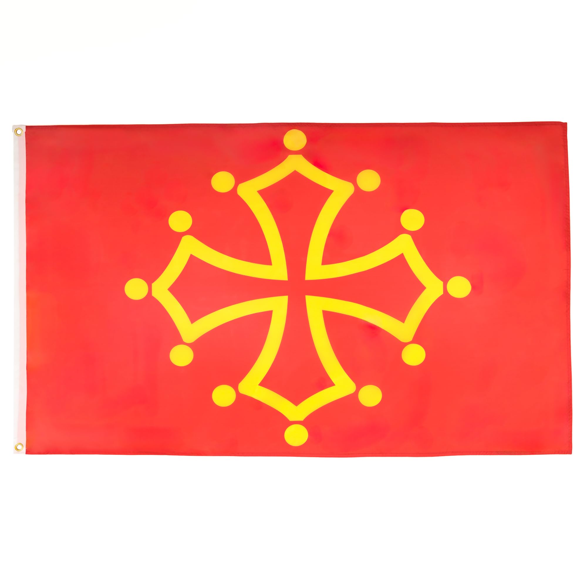 AZ FLAG - Midi-Pyrenees - Occitania Flag - 3x5 Ft - Light Polyester French Region Of Midi-Pyrenees - Occitanie Banner with Two Brass Eyelets - Fade Resistant - Vivid Colors - 3' x 5' Feet - 150x90 Cm