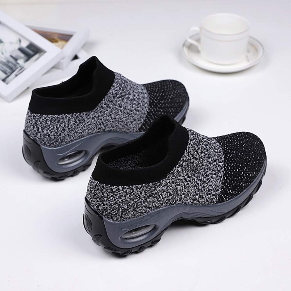  | Women's Walking Shoes Sock Sneakers - Mesh Slip On Air Cushion Lady Girls Modern Jazz Dance Easy Shoes Platform Loafers | Walking