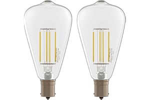 Dream lighting LED Edison Bulb 3W, 150 Lumens, Neutral White 3500K, LED Vintage Replace Globe Dinette Light Fixtures, Pack of 2