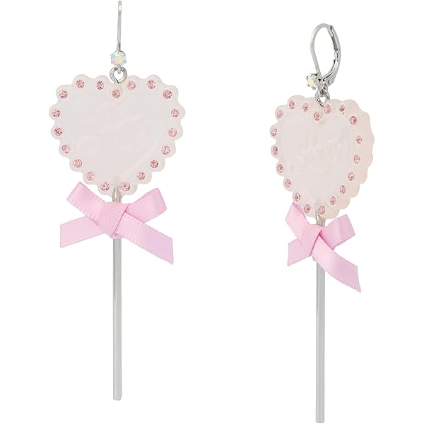 2 Orecchini Pendenti Goccia Natale Strass Babbo Natale Rosa Betsey