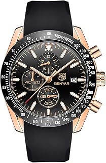 UINGKID Collection Unisex-Armbanduhr Herren Uhren Ultra Dünne BENYAR Men Business Silikagel-Quarz-beiläufige wasserdichte Sport-männliche Armbanduhr