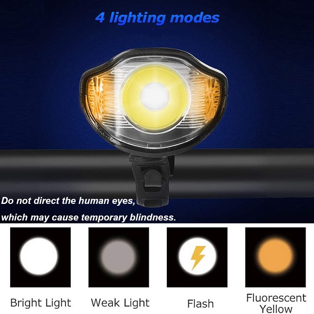 Quan Bike Speedometer with LED Bicycle Light, USB Rechargeable Front Light and Rear Light Set IP65 Waterproof Cycle Headlight with Smart Code Table Fits All Mountain & Road Bike (Black) : Sports & Outdoors