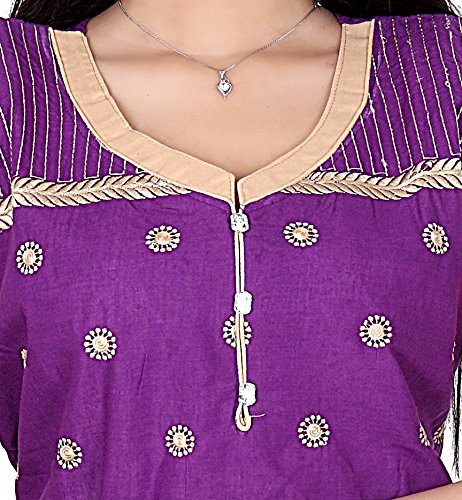 woou women's cotton embroidered kurti
