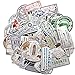 60-Pcs PVC Stickers Vinyl Postmark Laptop Car Decals Waterproof Sunlight-Proof Durable for Cars Motorbikes Luggage Skateboard Decor