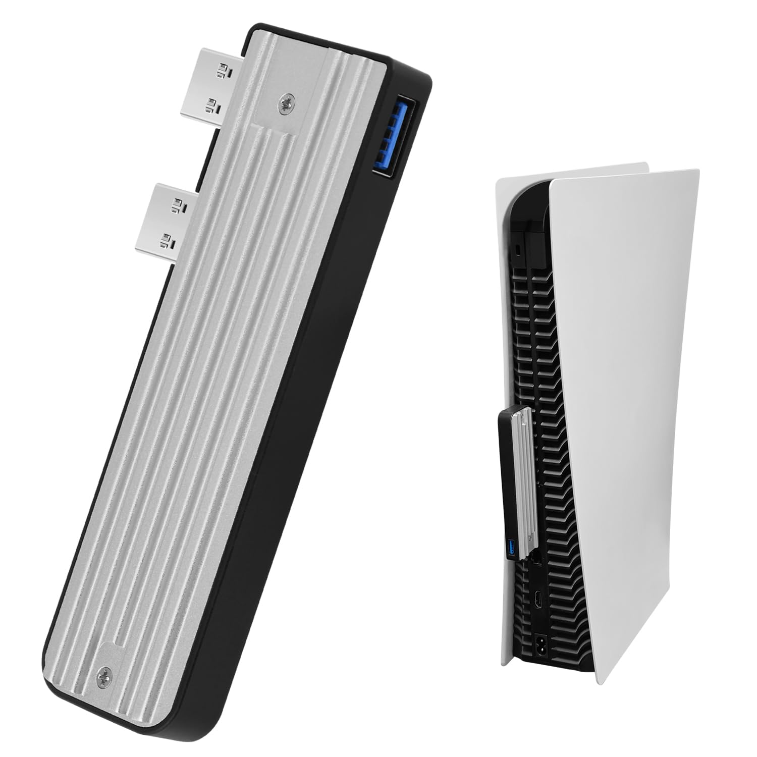 Tendak External Hard Drive Enclosure for PS5, 10Gbps USB 3.0 SSD