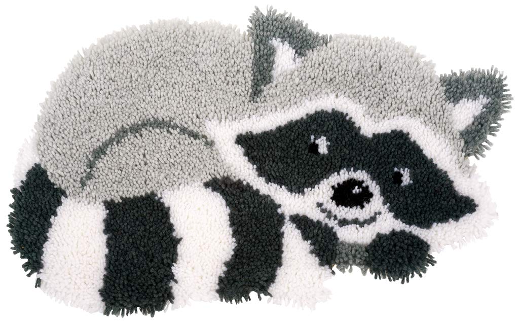 Vervaco Latch Hook Shaped Rug: Raccoon, Assorted