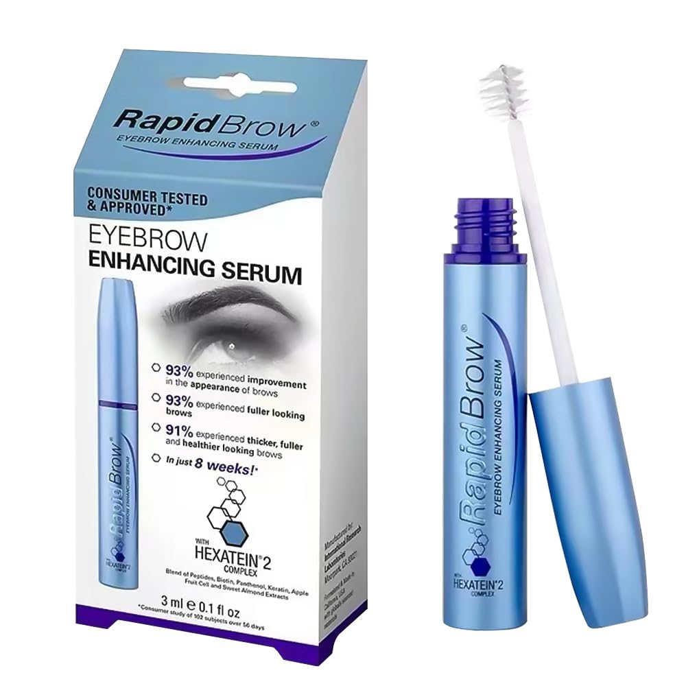 Eyebrow Growth Serum, Xreuctop Eyebrow Serum, Rapid-Brow Eyebrow Enhancing Serum, Brow Serum for Thicker, Fuller and Healthier Looking Brows, Gentle and Safe, 3ML