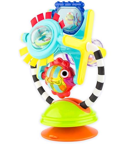 Juguete Con Ventosa Para Bebé – Sonajero Giratorio Y Bandeja Interactiva Para Trona, ABS, 6-36 Meses