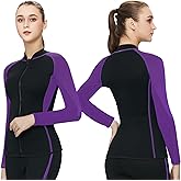 INTBOSS Wetsuit Top Men,2mm Mens Wetsuit Top 3mm Long Sleeve Wetsuit Jacket Men Front Zip Warm Wets Suit Jackets for Men Stretch Mens Wetsuit Top