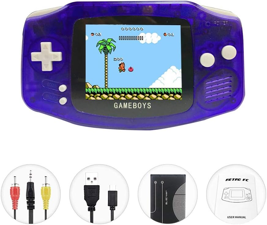 FAITHPRO Handheld Game Console with Built in 400 Games, 2 Player 3 Inch Screen USB Charger Supports TV Output Retro FC Video Game Console, Good Gifts for Kids and Adults