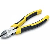 8-Inch Heavy Duty Diagonal Cutting Pliers, 50CrV Steel with 65HRC Hardened Cutting Edges, Bi-Material Anti-Slip Grip - Ideal for Electrical Wire, Cable &amp; Metal Cutting