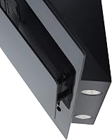 SIA 90cm Black Glass Angled Kitchen Cooker Hood with LED Mood Lighting view 5