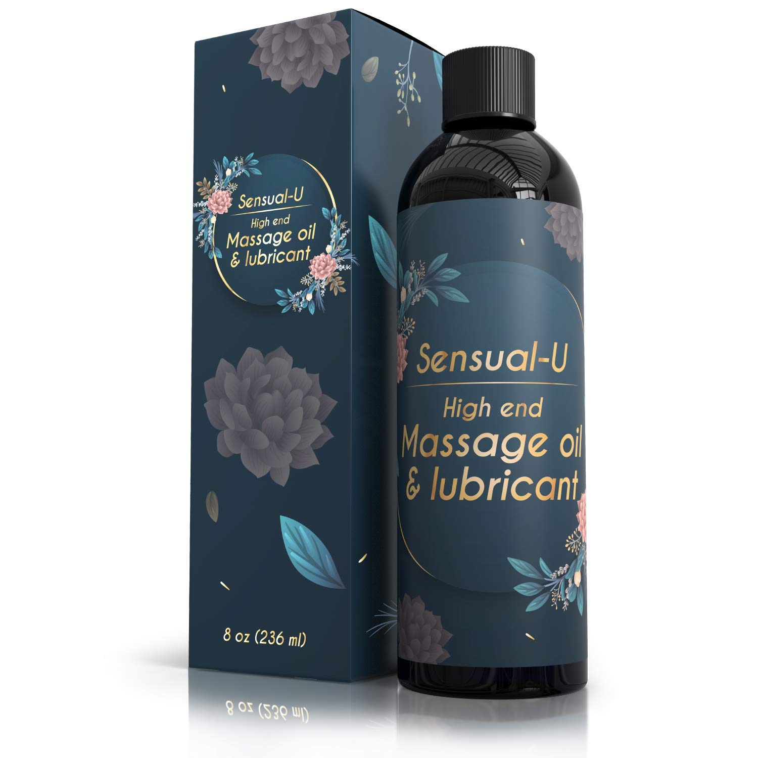 Sensual Massage Oil & lubricant with Relaxing Jasmine and clove oil for Men and Women – 100% Natural Hypoallergenic Skin Therapy with No Artificial or Added Ingredients - made by Sensual-U : Beauty