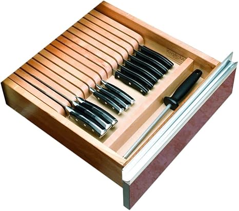 Rev A Shelf Wood Knife Organizer For Drawers Cut To Size Insert