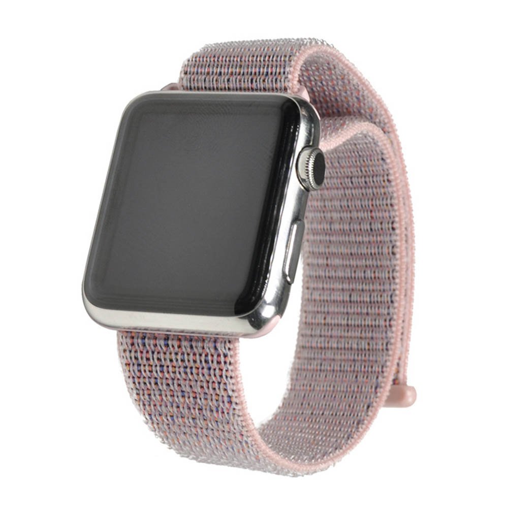 新規購入 Ccloon Wovenナイロンループストラップフック ループストラップ 調整可能な時計バンドiwatch用1 2 3 38mm ライトピンク 38mm ライトピンク ライトピンク 38mm B07bt4fty2 Vasleague Com