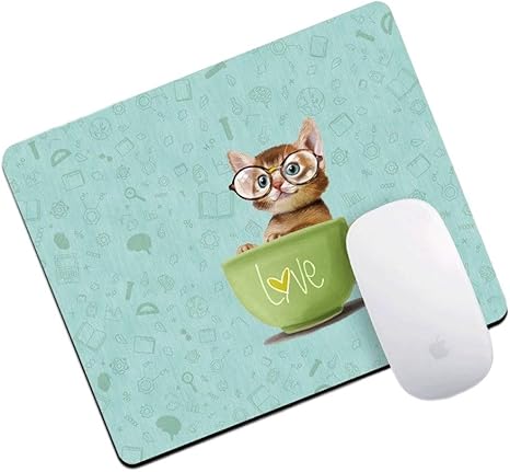 Amazon Co Jp マウスパッド かわいい漫画のマウスパッドゲーミングマウスパッド オフィスや家庭の学生マウスパッド ティーカップ子猫 ホーム キッチン