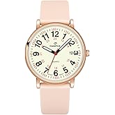 Nurse's Luminous Watch | Metal case, Silicone Strap | Strong Luminous dial Hands | Date Display | Medical Worker's Wristwatch | 30ATM Water-Resistant and Durable | 12-Style Available