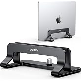 UGREEN Vertical Laptop Stand Holder for Desk Compatible with MacBook Pro, MacBook Air Stand Vertical Aluminum Adjustable for Up to 17.3 Inch Gaming Laptop, Black