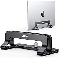UGREEN Vertical Laptop Stand Holder Mount for Desk, Riser Adjustable Aluminum Compatible with MacBook Pro Air, Ideapad, Surfa